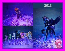 Size: 630x491 | Tagged: safe, derpy hooves, lyra heartstrings, lyrica lilac, nightmare moon, princess cadance, queen chrysalis, rainbow dash, shining armor, twilight sparkle, pegasus, pony, g4, 2013, brushable, clothes, costume, electronic toy, female, mare, shadowbolt dash, shadowbolts, shadowbolts costume, talking nightmare moon, toy