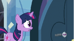 Size: 576x324 | Tagged: safe, screencap, rarity, twilight sparkle, g4, games ponies play, animated, female
