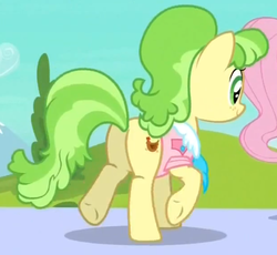 Size: 514x473 | Tagged: safe, screencap, chickadee, ms. peachbottom, pony, g4, games ponies play, butt, chickenbutt, female, mare, plot, raised leg, solo focus