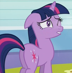 Size: 622x627 | Tagged: safe, screencap, twilight sparkle, pony, g4, games ponies play, butt, female, mare, plot