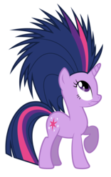 Size: 3360x5376 | Tagged: safe, artist:mamandil, twilight sparkle, g4, games ponies play, absurd resolution, alternate hairstyle, porcupony, simple background, transparent background, vector