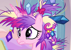 Size: 565x399 | Tagged: safe, princess cadance, g4, games ponies play, face