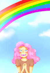 Size: 1100x1600 | Tagged: safe, artist:srcpcsoha, pinkie pie, human, g4, humanized, rainbow