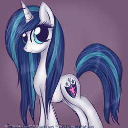 Size: 2000x2000 | Tagged: safe, artist:princesscadenza, shining armor, pony, g4, gleaming shield, rule 63, solo, wet mane