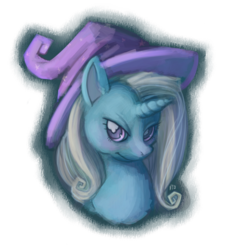 Size: 700x755 | Tagged: safe, artist:rendoas, trixie, pony, unicorn, g4, bust, smiling, solo