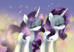 Size: 716x511 | Tagged: dead source, safe, artist:loyaldis, rarity, sweetie belle, pony, unicorn, g4, crying, female, sad, sisters