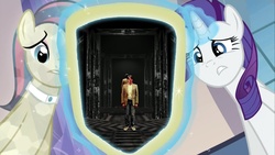 Size: 1422x800 | Tagged: safe, bonna fide, glamour gleam, rarity, g4, cadance's mirror, darkseed, exploitable meme, meme, mike dawson, mirror