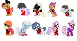 Size: 1151x612 | Tagged: safe, apple bloom, babs seed, cheerilee, diamond tiara, dinky hooves, scootaloo, shady daze, silver spoon, sweetie belle, truffle shuffle, g4, babs scout, demoloo, demoman, demoman (tf2), engie bloom, engineer, engineer (tf2), heavy (tf2), medic, medic (tf2), ms paint, pyro (tf2), scout (tf2), silver medic, sniper, sniper (tf2), soldier, soldier (tf2), splotcher, spy, spy (tf2), sweetie spy, team fortress 2, the administrator