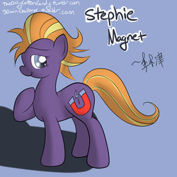 Size: 1280x1280 | Tagged: safe, artist:lightningnickel, steven magnet, g4, 30 minute art challenge, rule 63, species swap, stephanie magnet