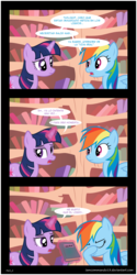 Size: 1024x2050 | Tagged: safe, rainbow dash, twilight sparkle, g4, spanish, translated in the comments, translation