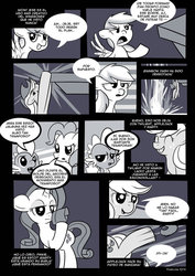 Size: 724x1024 | Tagged: safe, applejack, pinkie pie, rainbow dash, rarity, spike, g4, spanish, translation