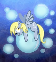 Size: 360x396 | Tagged: safe, artist:buckingawesomeart, derpy hooves, pegasus, pony, g4, bubble, crepuscular rays, female, mare, ocean, solo, sunlight, underwater, water