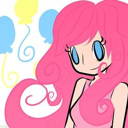 Size: 689x689 | Tagged: safe, artist:lapislazulilapin, pinkie pie, human, g4, female, humanized, solo