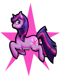 Size: 500x611 | Tagged: safe, artist:geekgilmu, twilight sparkle, pony, unicorn, g4, cutie mark, full body, side view, simple background, solo, transparent background, unicorn twilight
