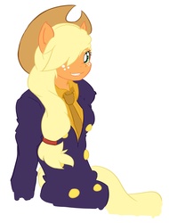 Size: 2838x3744 | Tagged: safe, artist:vicse, applejack, earth pony, anthro, g4, one piece, parody, vinsmoke sanji, wip