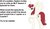 Size: 435x250 | Tagged: safe, artist:randomosaur, oc, oc only, oc:fausticorn, lauren faust, meta, question, text