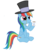 Size: 1600x2050 | Tagged: safe, artist:ocarina0ftimelord, rainbow dash, g4, hat, monocle, tea, top hat