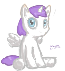 Size: 698x762 | Tagged: safe, alula, pluto, princess erroria, alicorn, pony, g4, filly