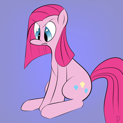 Size: 3600x3600 | Tagged: safe, artist:s8ansglory, pinkie pie, earth pony, pony, g4, angry, female, mare, pinkamena diane pie, simple background, sitting, solo