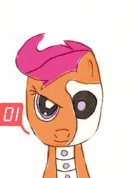 Size: 1280x1679 | Tagged: safe, scootaloo, cyborg, ask cyberloo, g4, ask