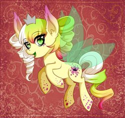 Size: 917x870 | Tagged: safe, artist:twigileia, moth, mothpony, original species, open mouth, ponified, smiling, solo