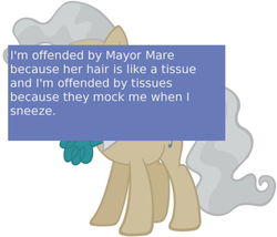 Size: 500x427 | Tagged: safe, mayor mare, offensive ponies, g4, meta, text