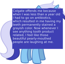 Size: 500x497 | Tagged: safe, minuette, offensive ponies, g4, meta, text