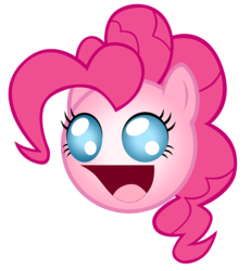 Size: 5600x6100 | Tagged: safe, artist:zantyarz, pinkie pie, g4, absurd resolution, emoticon, happy, open mouth, simple background, transparent background