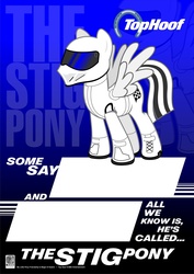 Size: 2481x3508 | Tagged: safe, artist:kman-studio, ponified, the stig, top gear