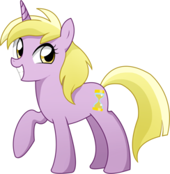 Size: 900x921 | Tagged: safe, artist:apple-cake, dinky hooves, pony, unicorn, g4, cutie mark, female, grin, older, simple background, smiling, solo, transparent background