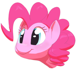 Size: 575x523 | Tagged: safe, artist:sunibee, pinkie pie, earth pony, pony, g4, bust, cute, diapinkes, female, head only, portrait, simple background, solo, white background