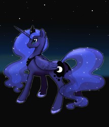 Size: 2495x2907 | Tagged: safe, artist:mmmenagerie, princess luna, alicorn, pony, g4, female, night, solo