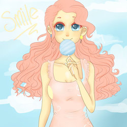 Size: 894x894 | Tagged: safe, artist:mylittlerennie, pinkie pie, human, g4, female, humanized, lollipop, solo