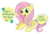 Size: 724x490 | Tagged: safe, artist:ponycide, fluttershy, pegasus, pony, g4, female, lying down, mare, prone, simple background, solo, transparent background