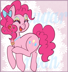 Size: 362x386 | Tagged: safe, artist:lulubell, pinkie pie, earth pony, pony, g4, female, makeup, solo