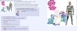 Size: 1600x651 | Tagged: safe, princess celestia, g4, 4chan, 4chan screencap, japanese, konami, metal gear, the boss, voice actor