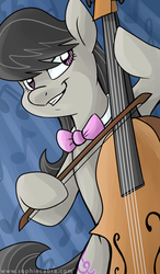 Size: 391x670 | Tagged: safe, artist:spainfischer, octavia melody, earth pony, pony, g4, cello, female, musical instrument, smiling, solo