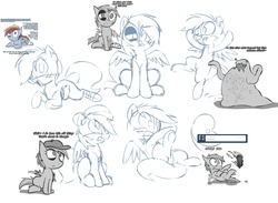 Size: 1886x1381 | Tagged: safe, artist:lazy, rainbow dash, ask dashed rainbow, g4, comparison, sketch