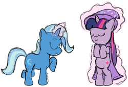 Size: 804x550 | Tagged: safe, artist:th3 lucky, trixie, twilight sparkle, g4, female, lesbian, ship:twixie, shipping