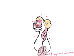 Size: 1024x768 | Tagged: safe, artist:angel-and-friends, candy twirl, g4, 30 minute art challenge, blushing, heart