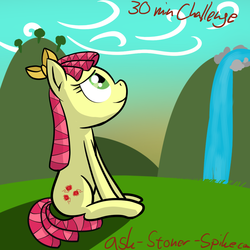 Size: 1000x1000 | Tagged: safe, artist:stoner-spike, candy twirl, g4, 30 minute art challenge