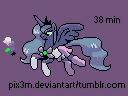 Size: 256x192 | Tagged: safe, artist:pix3m, princess luna, pony, g4, 30 minute art challenge, costume, female, pixel art, sailor luna, sailor moon (series), solo