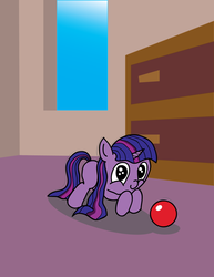 Size: 1280x1657 | Tagged: safe, artist:m_d_quill, twilight sparkle, g4, ball, female, filly, filly twilight sparkle, solo, younger