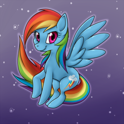 Size: 500x500 | Tagged: safe, artist:nestly, rainbow dash, pony, g4, female, looking at you, mare, solo