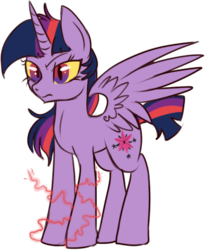 Size: 337x410 | Tagged: safe, artist:lulubell, twilight sparkle, alicorn, pony, g4, corrupted, corrupted twilight sparkle, female, mare, simple background, slit pupils, transparent background, twilight sparkle (alicorn)