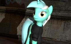 Size: 1680x1050 | Tagged: safe, lyra heartstrings, g4, 3d, clothes, gmod, hoodie, pose, ragdoll