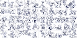 Size: 3500x1750 | Tagged: safe, artist:kp-shadowsquirrel, gilda, griffon, g4, sketch dump