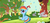 Size: 1024x474 | Tagged: safe, artist:dacowta, edit, edited screencap, screencap, rainbow dash, bird, blue jay, butterfly, pegasus, pony, rabbit, squirrel, g4, magical mystery cure, the cutie mark chronicles, animal, character swap, female, filly, filly rainbow dash, foal, sitting, younger