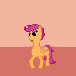 Size: 600x600 | Tagged: safe, scootaloo, pegasus, pony, g4, 1000 hours in ms paint, animated, animated png, faic, female, filly