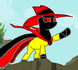 Size: 546x489 | Tagged: safe, edit, mare do well, g4, darkwing duck, ms paint, negaduck, negamare